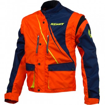 Motocross Jackets Kenny Track Enduro Blue Neon Orange Jacket