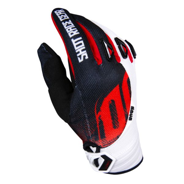 Motocross Gloves SHOT Devo Venom Black Red Kid