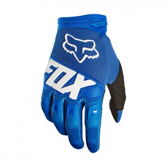 Motocross Gloves FOX Dirtpaw Race Blue White 002