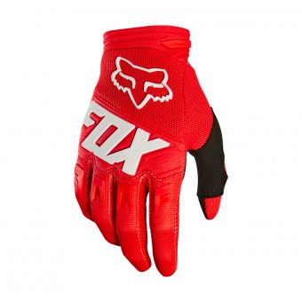 Motocross Gloves FOX Dirtpaw Race Red White 003