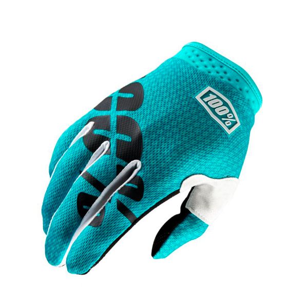 Motocross Gloves 100% Itrack Teal Kid