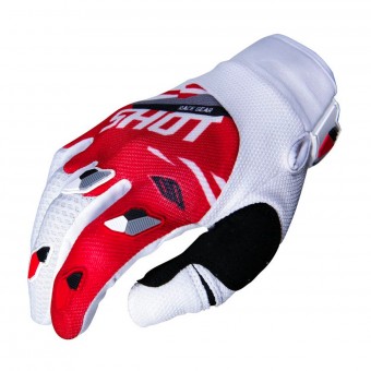 Motocross Gloves SHOT Contact Score Red White CE Motocross Gloves SHOT Contact Score Red White CE