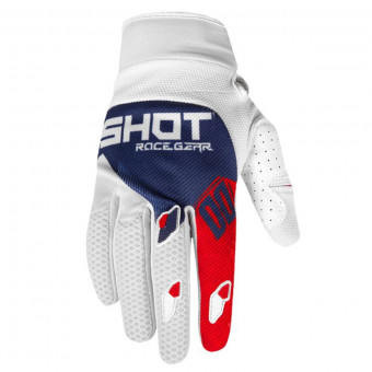 Motocross Gloves SHOT Contact Trust Blue Red CE