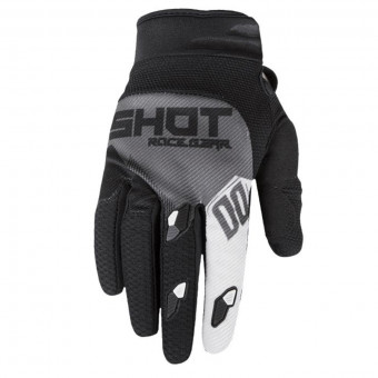 Motocross Gloves SHOT Contact Trust Dark Grey Black CE