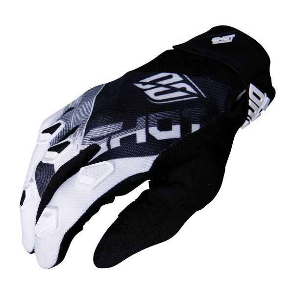 Motocross Gloves SHOT Devo Ultimate Black White CE Kid