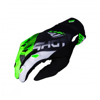 Motocross Gloves SHOT Devo Ultimate Black Neon Green CE Motocross Gloves SHOT Devo Ultimate Black Neon Green CE