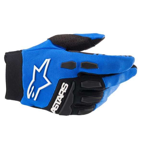 Motocross Gloves Alpinestars Full Bore Blue Black Kid