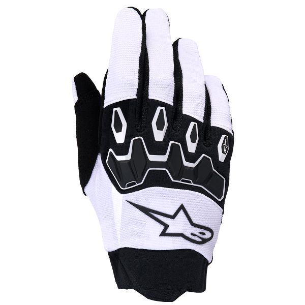 Motocross Gloves Alpinestars Full Bore V2 Gloves Light Gray Black