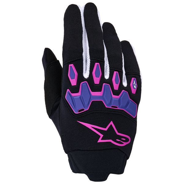 Motocross Gloves Alpinestars Full Bore V2 Gloves Purple Black
