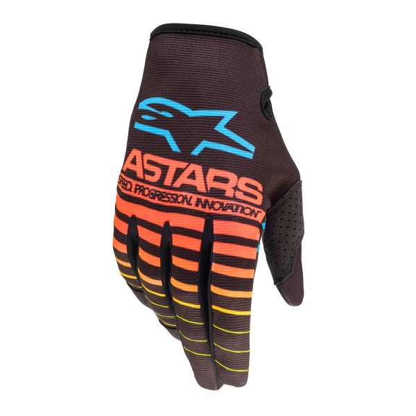 Motocross Gloves Alpinestars Radar Glove Black Yellow Fluo Coral Motocross Gloves Alpinestars Radar Glove Black Yellow Fluo Coral