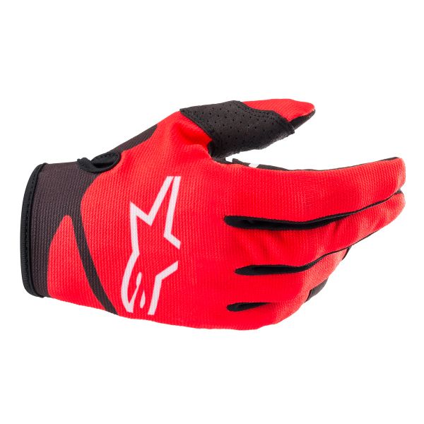 Motocross Gloves Alpinestars Radar Glove Bright Red Black Kid