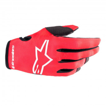 Motocross Gloves Alpinestars Radar Gloves Mars Red White