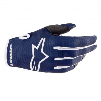 Motocross Gloves Alpinestars Radar Gloves Night Navy White