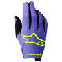 Motocross Gloves Alpinestars Radar Gloves Purple Yellow Fluo