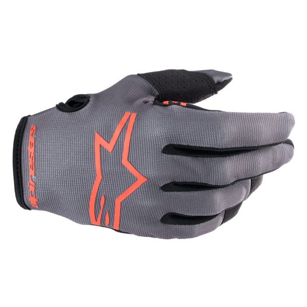 Motocross Gloves Alpinestars Radar Magnt Neon Red Kid