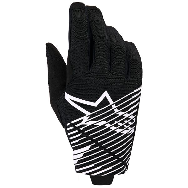 Motocross Gloves Alpinestars Radar Pro Gloves Black White