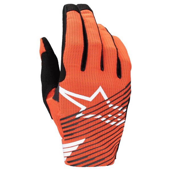 Motocross Gloves Alpinestars Radar Pro Hot Orange Motocross Gloves Alpinestars Radar Pro Hot Orange