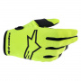 Motocross Gloves Alpinestars Radar Yellow Fluo Black Kid