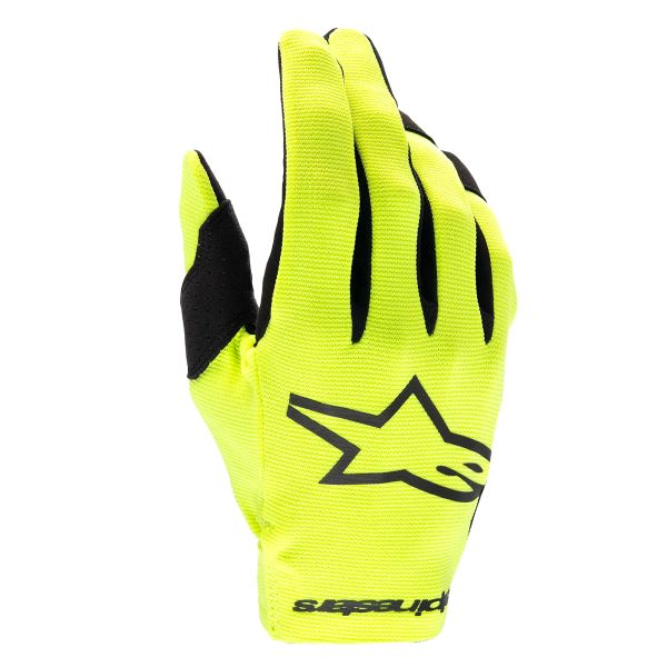 Motocross Gloves Alpinestars Radar Yellow Fluo Black