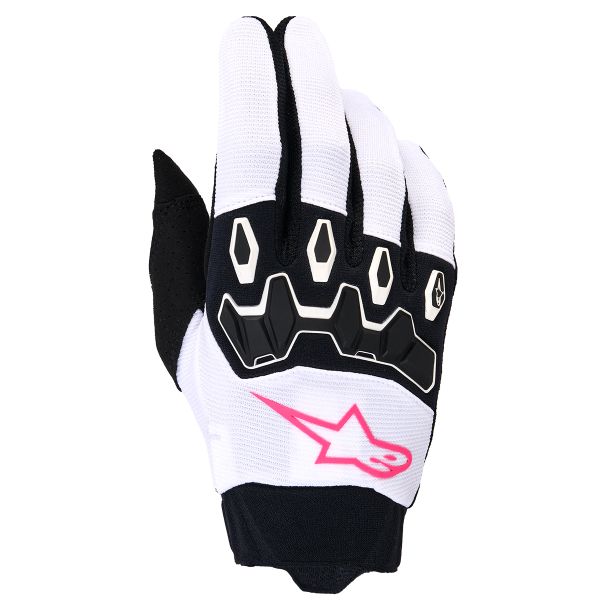 Motocross Gloves Alpinestars Stella Full Bore V2 Gloves White Pink Fluo Black Motocross Gloves Alpinestars Stella Full Bore V2 Gloves White Pink Fluo Black