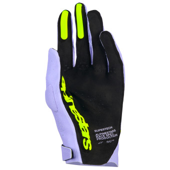 Alpinestars Supertech Mx Gloves Lavender Violet Fluo Yellow