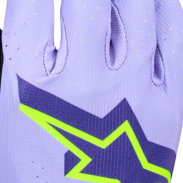 Alpinestars Supertech Mx Gloves Lavender Violet Fluo Yellow