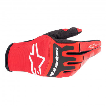 Motocross Gloves Alpinestars Techstar Gloves Mars Red Black