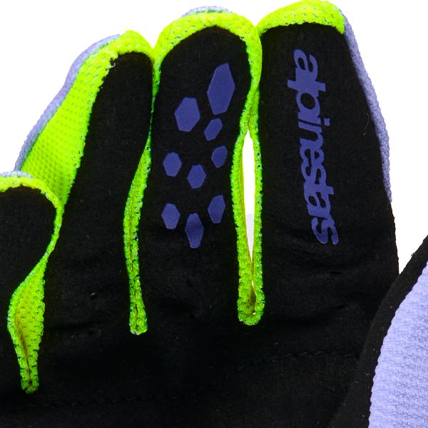 Alpinestars Youth & Kids Full Bore V2 Gloves Purple Yellow Fluo