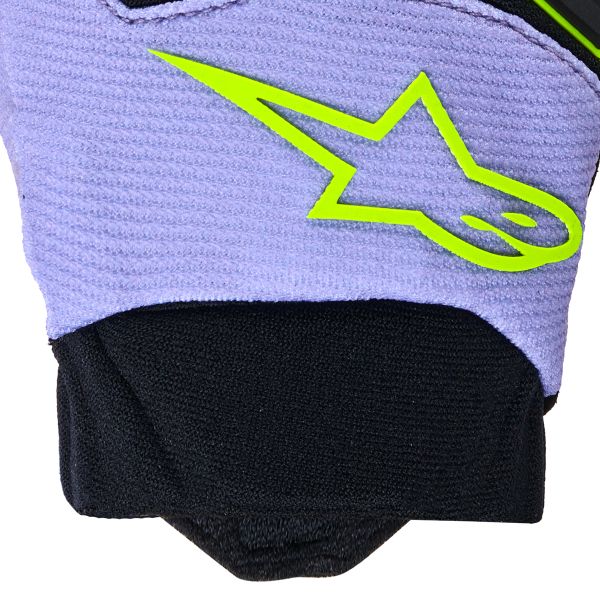 Alpinestars Youth Radar Gloves Purple Yellow Fluo