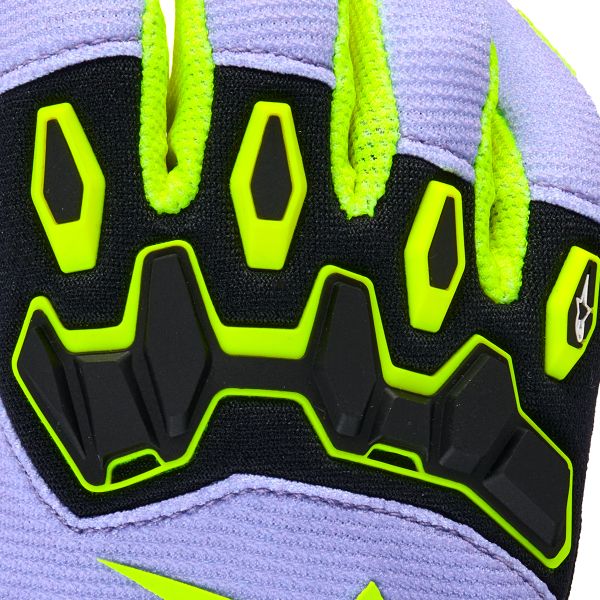 Alpinestars Youth Radar Gloves Purple Yellow Fluo