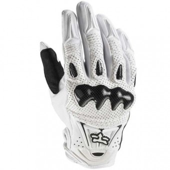 Motocross Gloves FOX Bomber White