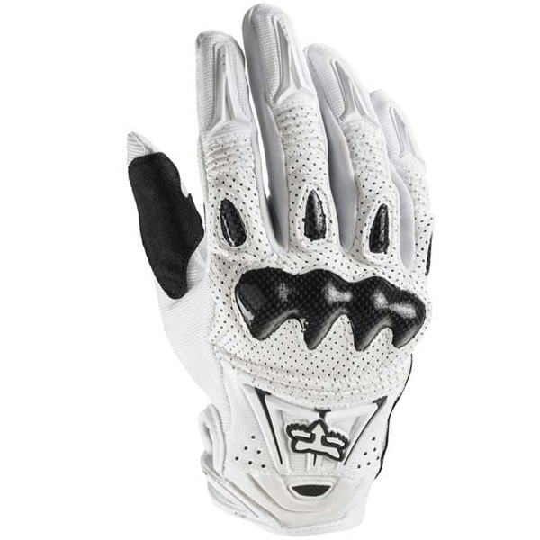 Motocross Gloves FOX Bomber White