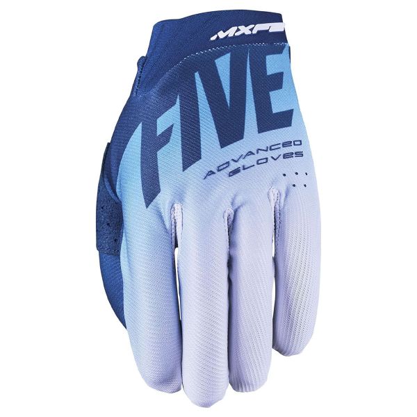 Motocross Gloves Five Mxf2 Evo Split Navy white blue