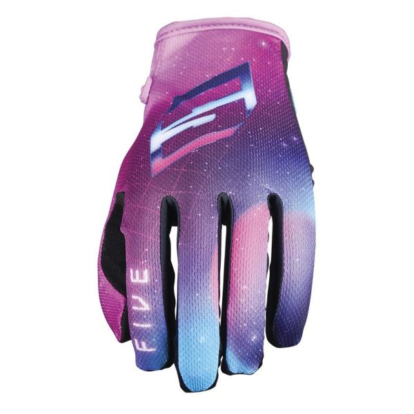 Motocross Gloves Five Mxf4 Child Arcade Purple