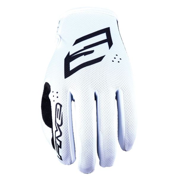 Motocross Gloves Five Mxf4 Child Mono White