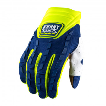 Motocross Gloves Kenny Titanium Navy Neon Yellow Gloves
