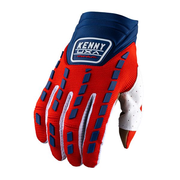 Motocross Gloves Kenny Titanium Navy Red Gloves