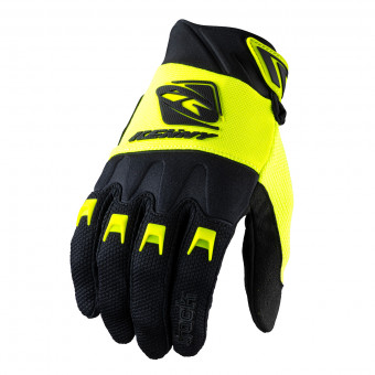 Motocross Gloves Kenny Track Black Neon Yellow Kid Gloves