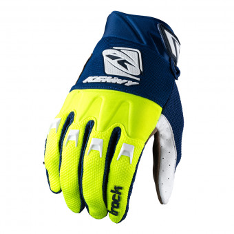 Motocross Gloves Kenny Track Navy Neon Yellow Kid Gloves
