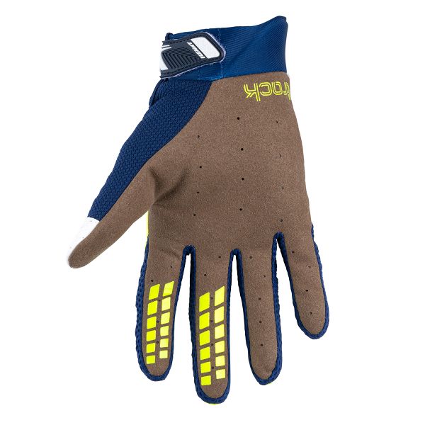 Motocross Gloves Kenny Track Navy Neon Yellow Kid Gloves at the best