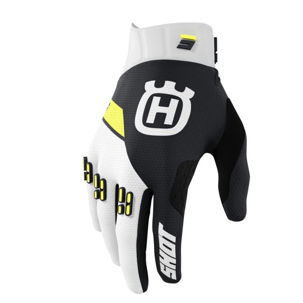 Motocross Gloves SHOT Aerolite Husqvarna Limited Edition 2022 Black Gloves