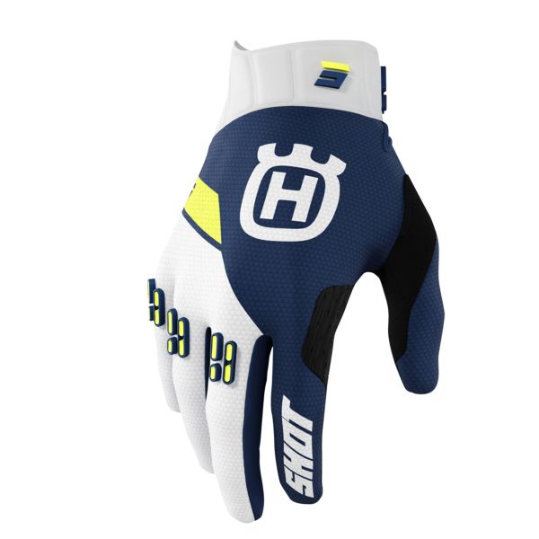 Motocross Gloves SHOT Aerolite Husqvarna Limited Edition 2022 Blue Gloves