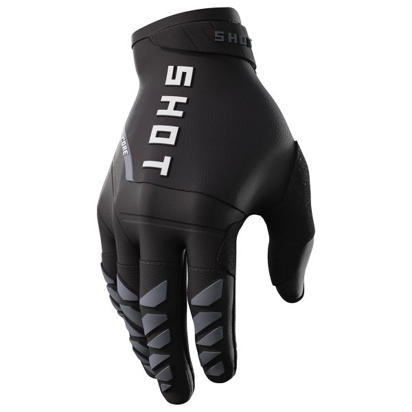 Motocross Gloves SHOT Core Grey Black