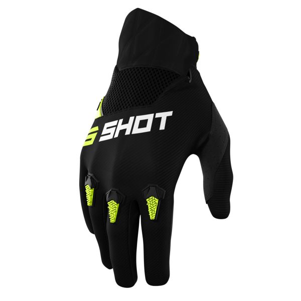 Motocross Gloves SHOT Devo Neon Yellow Gloves