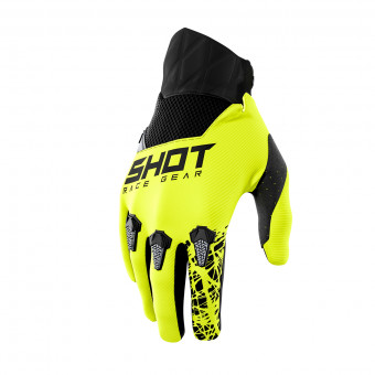 Motocross Gloves SHOT Devo Storm Glove Neon Yellow Kid