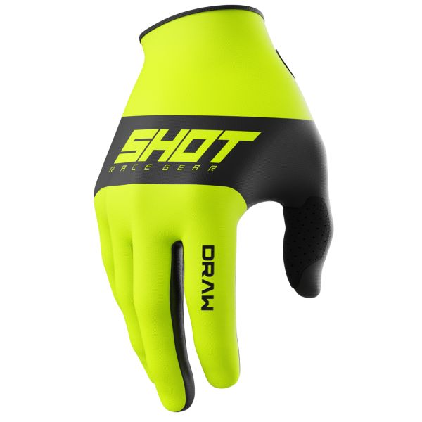 Motocross Gloves SHOT Draw Sky Neon Yellow