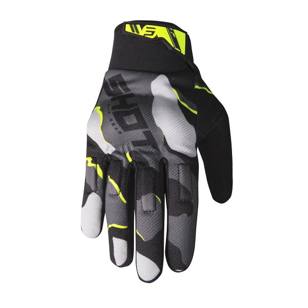 Motocross Gloves SHOT Drift Camo Neon Yellow