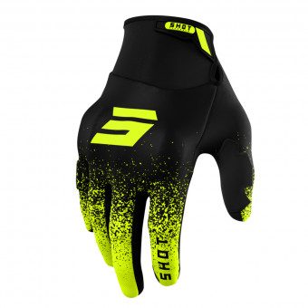 Motocross Gloves SHOT Drift Edge Neon Yellow