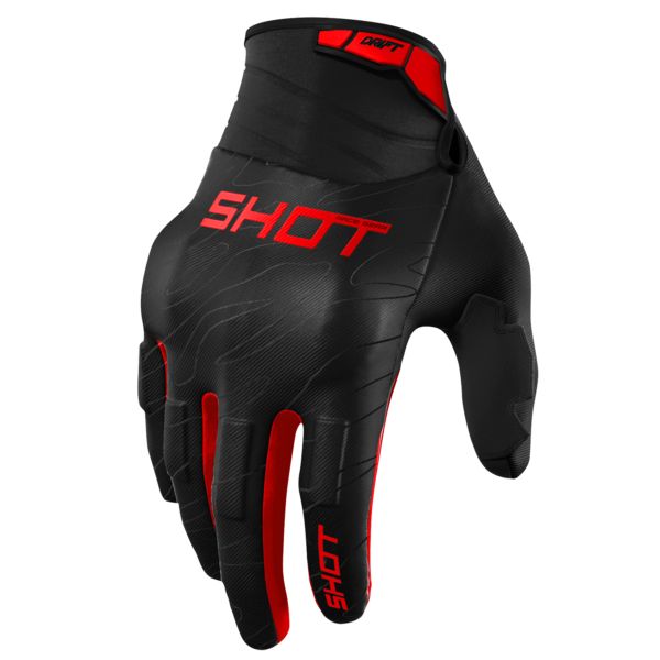 Motocross Gloves SHOT Drift Onyx Red