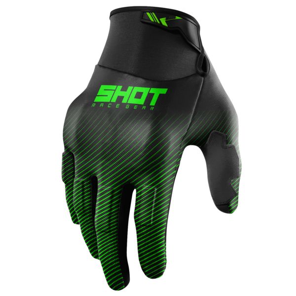 Motocross Gloves SHOT Drift Rim Green